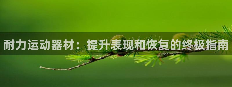 意昂体育3开户：耐力运动器材：提升表现和恢复的终极指