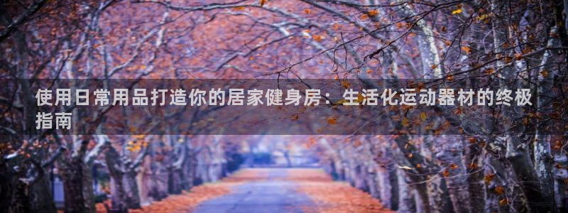 意昂3娱乐下载：使用日常用品打造你的居家健身房：生活