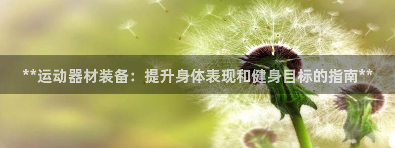 意昂3代理：**运动器材装备：提升身体表现和健身目标