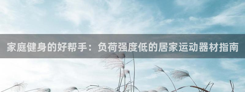 意昂3集团：家庭健身的好帮手：负荷强度低的居家运动器